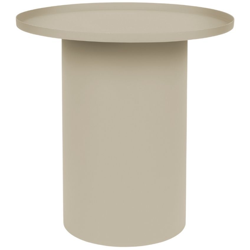 White Label Krémově bílý matný kovový odkládací stolek WLL SVERRE 45,5 cm - Designovynabytek.cz