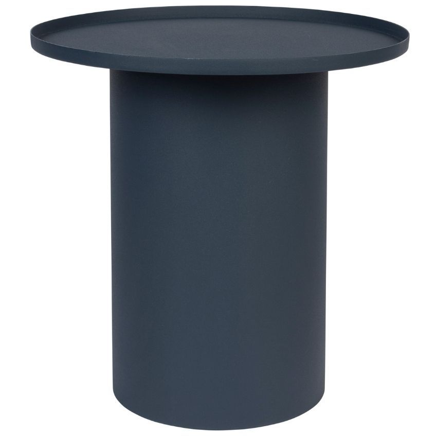 White Label Tmavě modrý matný kovový odkládací stolek WLL SVERRE 45,5 cm - Designovynabytek.cz