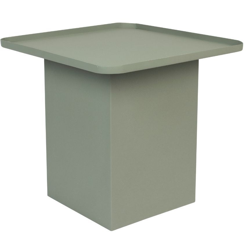 White Label Zelený matný kovový odkládací stolek WLL SVERRE 44 x 44 cm - Designovynabytek.cz