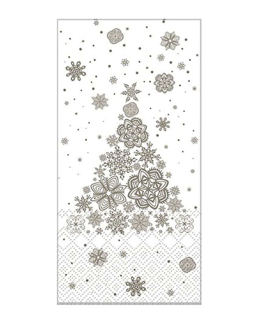 Krémovo -šedé papírové ubrousky Christmas tree - 40*40 cm (15ks) Chic Antique - LaHome - vintage dekorace