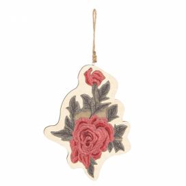 Závěsná dekorativní ozdoba květina - 15*14 cm Clayre & Eef LaHome - vintage dekorace