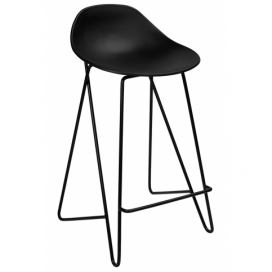 Barová židle PERSY Černý 66 cm polipropylen, kov