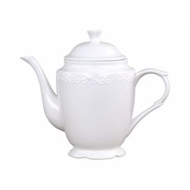 Porcelánová čajová konvice s krajkou Provence lace - 12*20 cm/ 0.9L Chic Antique