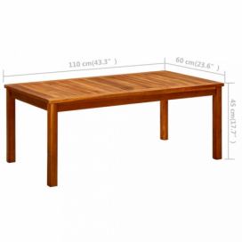 Zahradní konferenční stolek akácie Dekorhome 110x60x45 cm