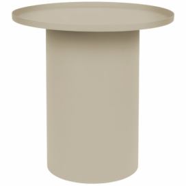 White Label Krémově bílý matný kovový odkládací stolek WLL SVERRE 45,5 cm