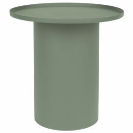 White Label Zelený matný kovový odkládací stolek WLL SVERRE 45,5 cm