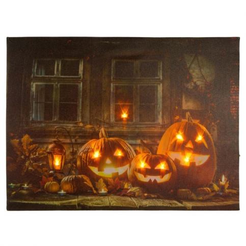 Nástěnná malba Halloween, 30 x 40 cm, 9 LED Kokiskashop.cz
