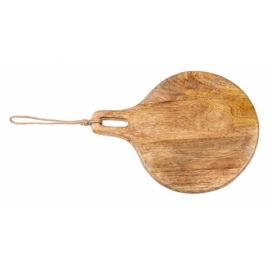 Kulaté kuchyňské prkénko z mangového dřeva Monia - 22*2*30 cm Mars & More