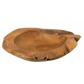 Servírovací mísa v přírodním tvaru z teakového dřeva Igor - 43*46*8 cm J-Line by Jolipa