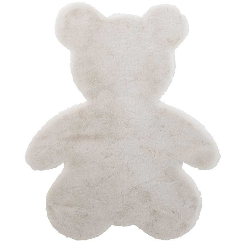 Bílý koberec J-line Bear ve tvaru medvěda 100 x 80 cm - Designovynabytek.cz