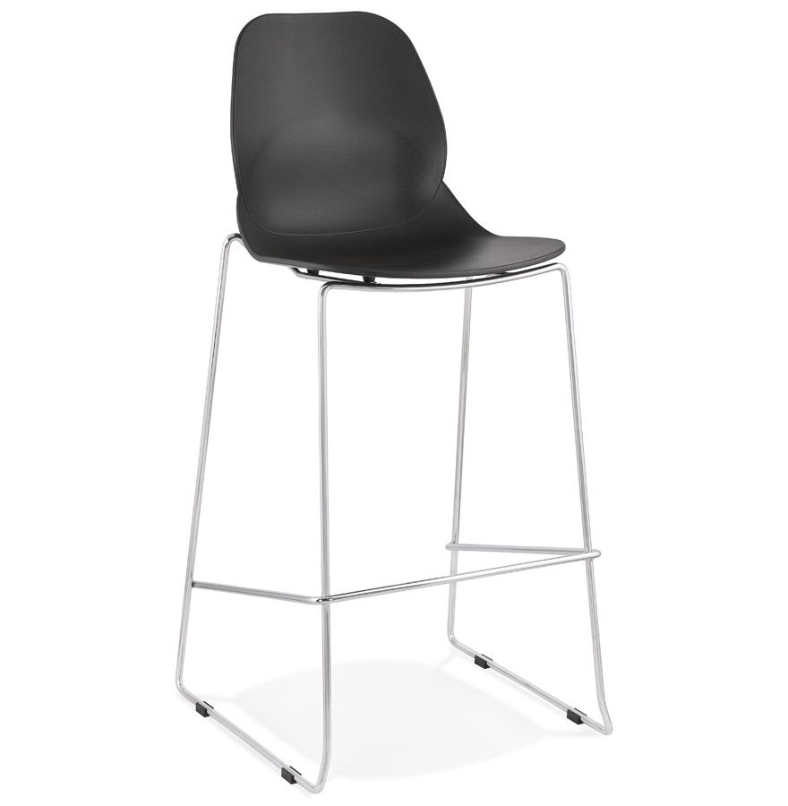 Černá/chromovaná barová židle Kokoon Hyge 111 cm - MUJ HOUSE.cz