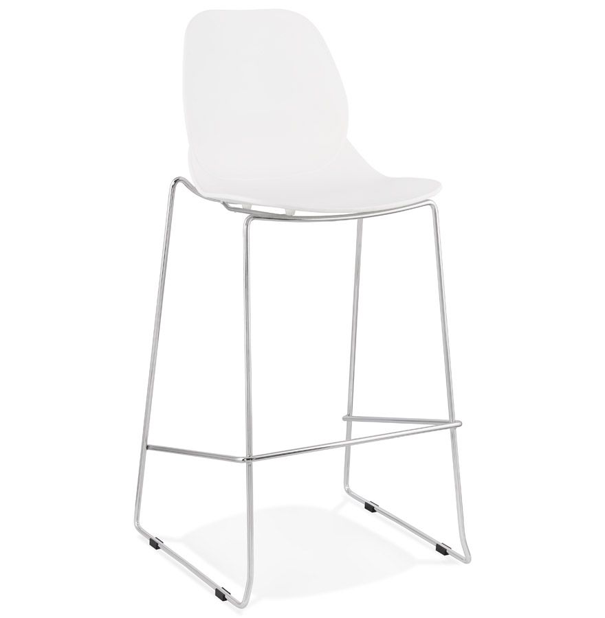 Bílá/chromovaná barová židle Kokoon Hyge 111 cm - MUJ HOUSE.cz