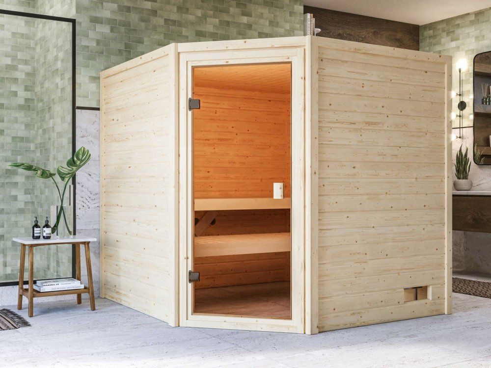 Interiérová finská sauna 195x195 cm Lanitplast - DEKORHOME.CZ