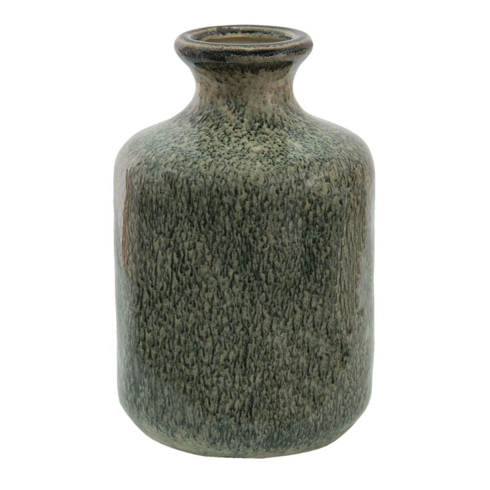 Zelená dekorační váza Mion M - Ø 11*17 cm Clayre & Eef - LaHome - vintage dekorace