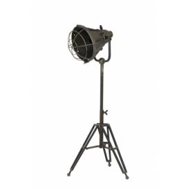 Šedá stolní lampa na trojnožce s bronzovou patinou Damyan - 35*30*77 cm/40W Light & Living