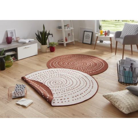 Hanse Home Kusový koberec Twin-Wendeteppiche 103110 kruh hnědá 200x200 (průměr) kruh ATAN Nábytek