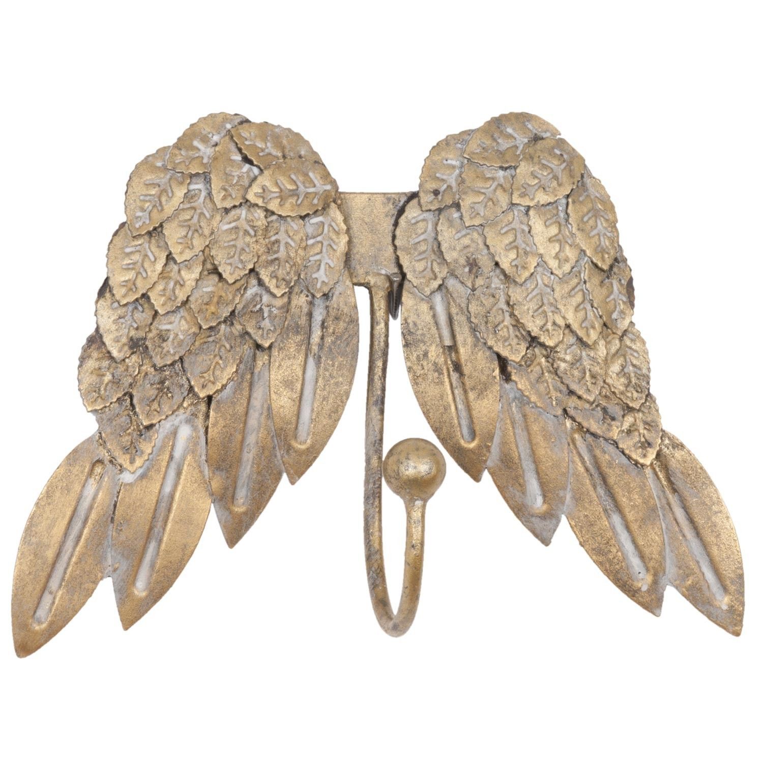 Nástěnný háček s andělskými křídly - 19*6*14 cm Clayre & Eef - LaHome - vintage dekorace