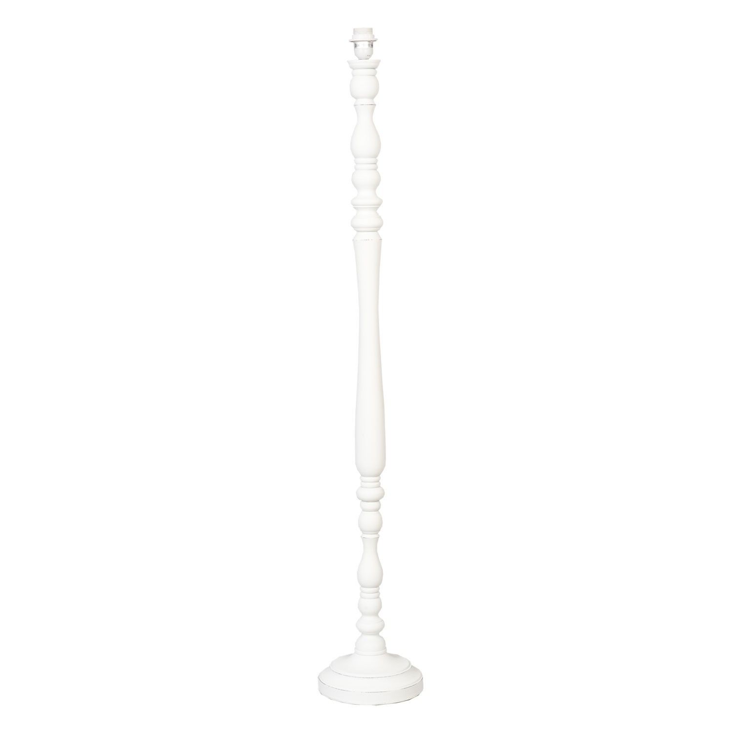 Bílá dřevěná základna White line na lampu Clayre & Eef - LaHome - vintage dekorace