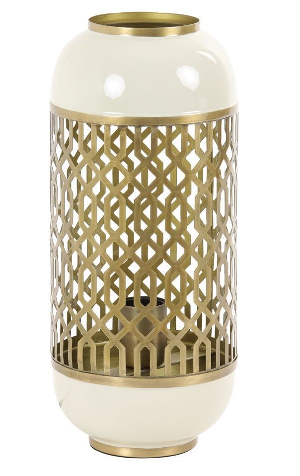Šedo-zlatá kovová lampa Rohat - Ø17*37cm / E27 Light & Living - LaHome - vintage dekorace