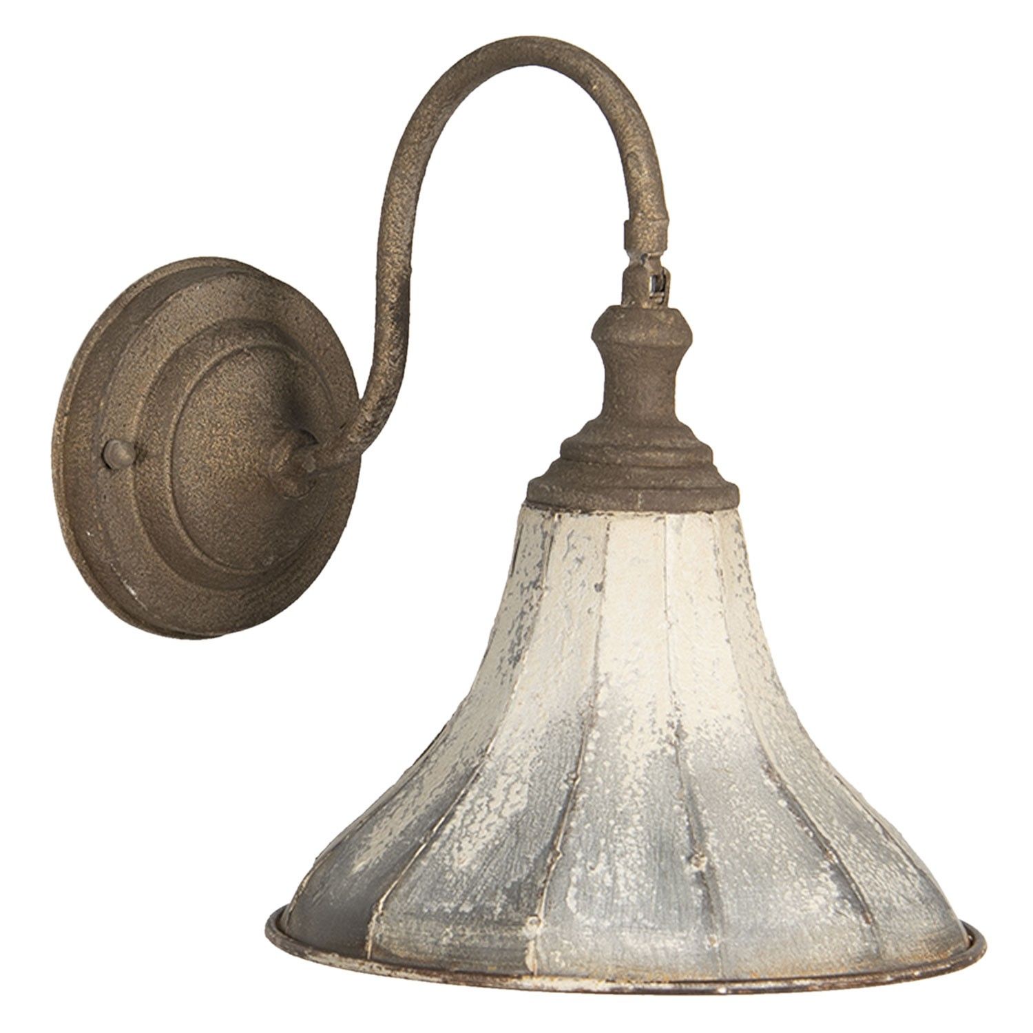 Krémová vintage nástěnná lampa s patinou Molly - 31*23*27 cm Clayre & Eef - LaHome - vintage dekorace