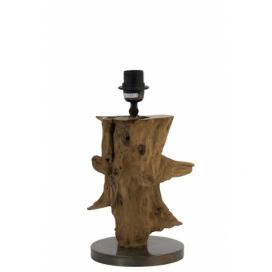 Hnědá dřevěná základna k lampě Sapri natural - Ø 18*30-40 cm / E27 Light & Living