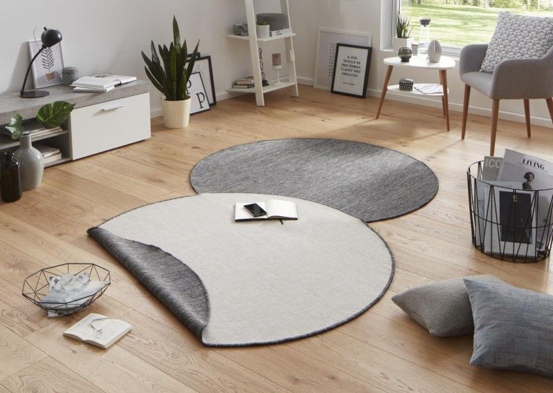 Hanse Home Kusový koberec Twin-Wendeteppiche 103097 kruh šedá, béžová 140x140 (průměr) kruh - ATAN Nábytek