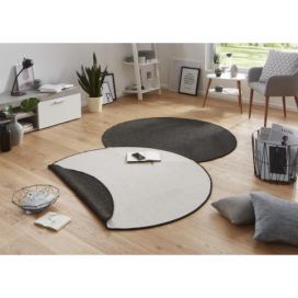 Hanse Home Kusový koberec Twin-Wendeteppiche 103096 - kruh černá, béžová 140x140 (průměr) kruh