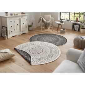 Hanse Home Kusový koberec Twin-Wendeteppiche 103101 černá 140x140 (průměr) kruh