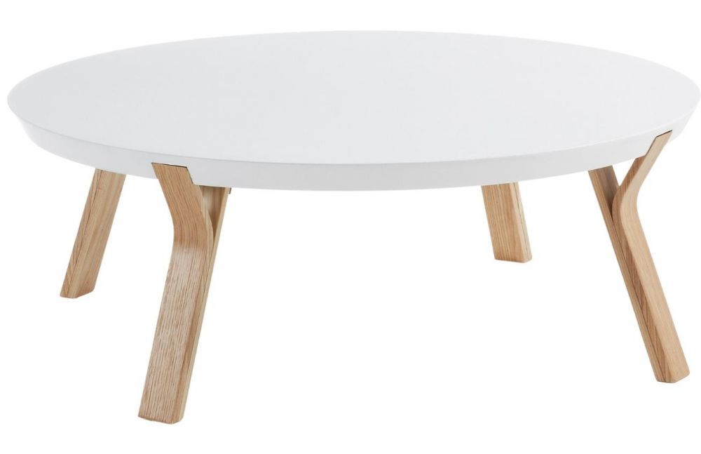 Bílý lakovaný konferenční stolek Kave Home Dilos 90 cm - Designovynabytek.cz