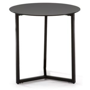 Černý odkládací stolek Kave Home Marae, ⌀ 50 cm - Favi.cz