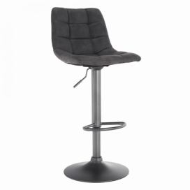 Tempo Kondela Barová židle LAHELA - šedá / černá