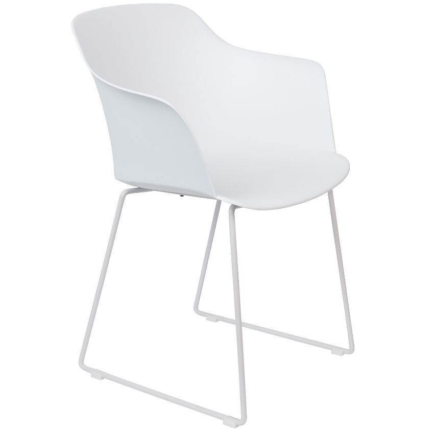 White Label Bílá plastová jídelní židle WLL TANGO - Designovynabytek.cz