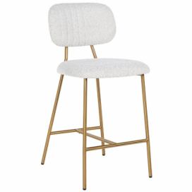 Bílá látková barová židle Richmond Xenia 65 cm