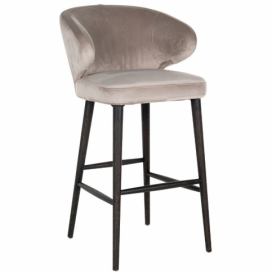 Béžová sametová barová židle Richmond Indigo 78 cm