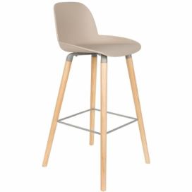 Béžová plastová barová židle ZUIVER ALBERT KUIP 75 cm