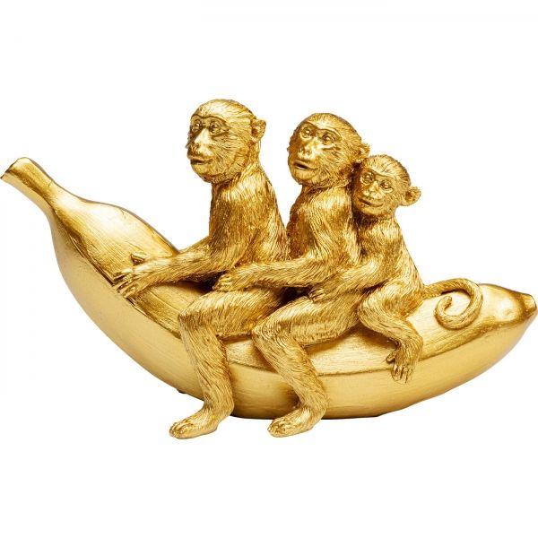Soška Opice Jízda na banánu 12cm - KARE