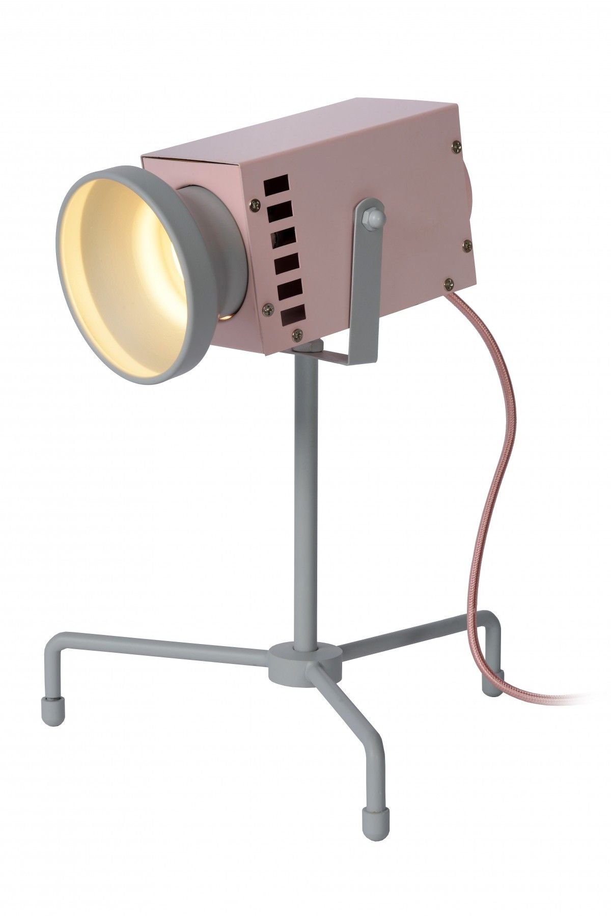 Lucide 05534/03/66 LED dětská stolní lampička Beamer 1x3W | 70lm | 3000K - modrá, kov, nastavitelná, vypínač na kabelu - Dekolamp s.r.o.