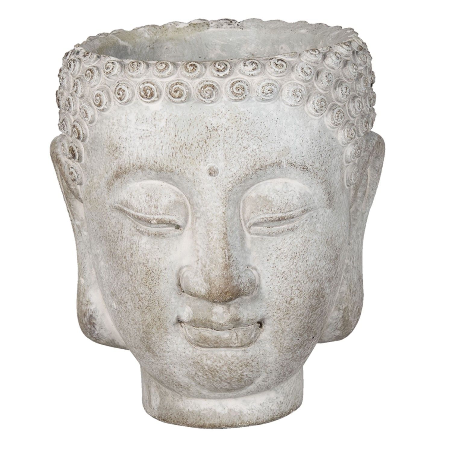 Květináč ve tvaru hlavy Buddhy L  - Ø 15*14*17 cm Clayre & Eef - LaHome - vintage dekorace