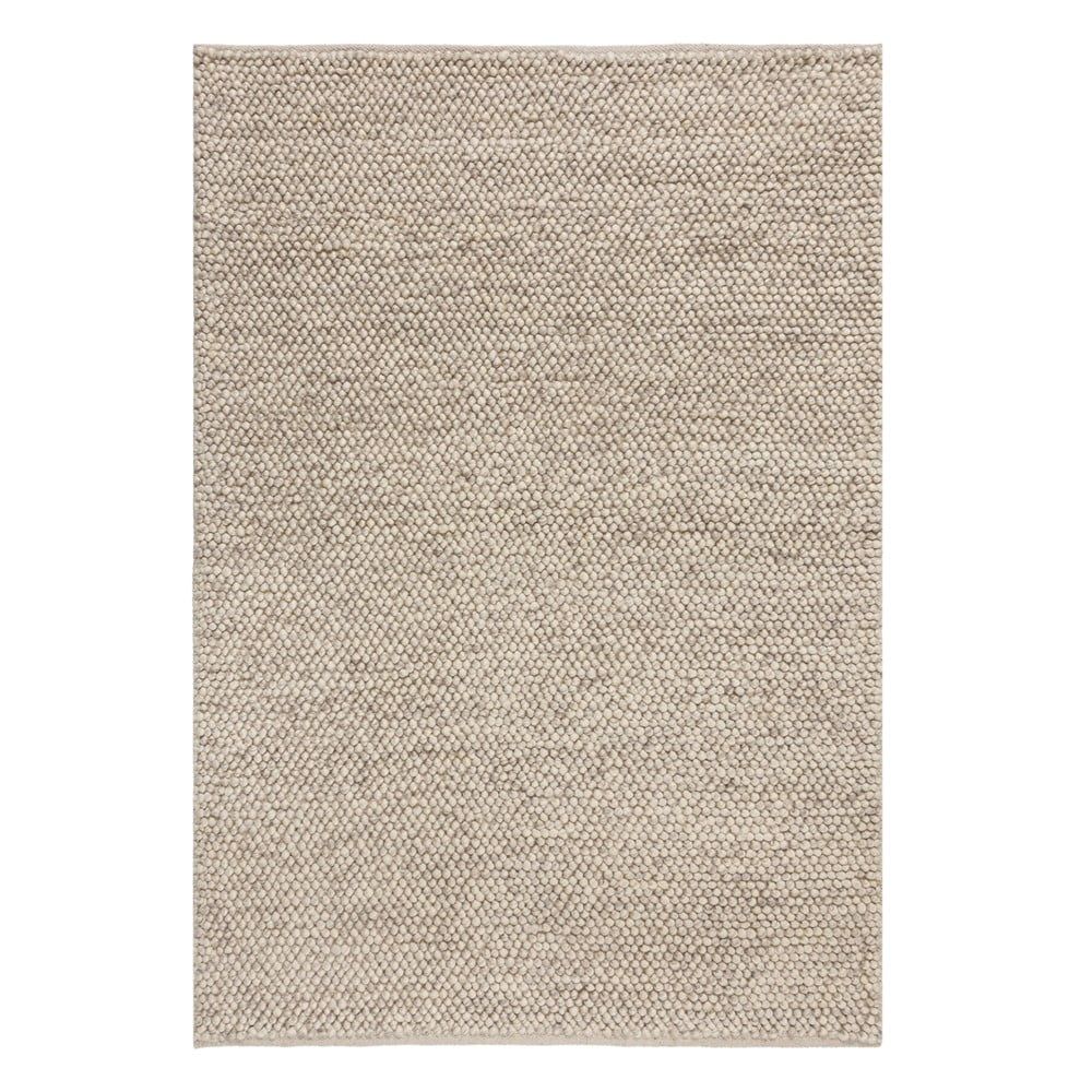 Svěle šedý vlněný koberec Flair Rugs Minerals, 80 x 150 cm - Bonami.cz
