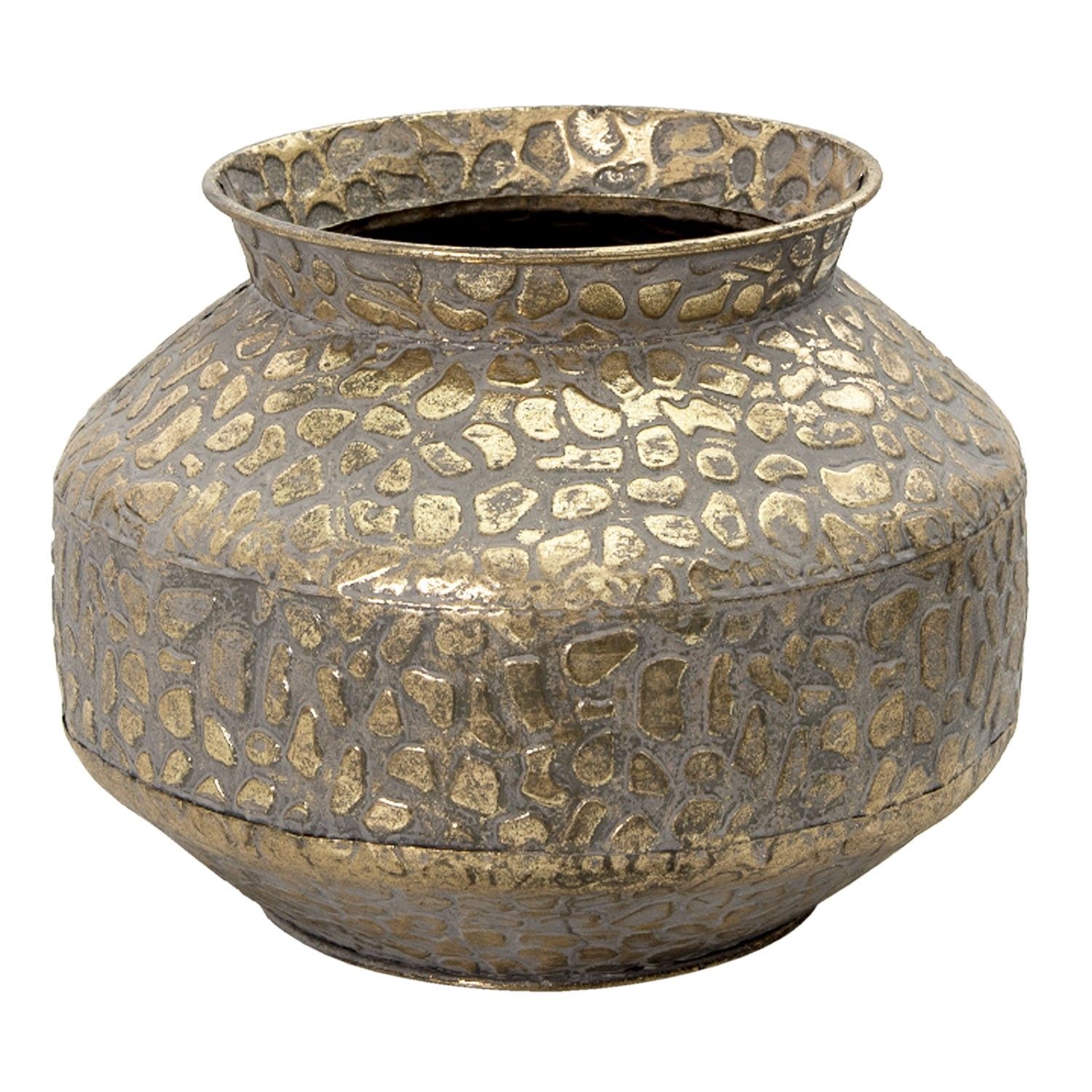 Zlatá antik dekorační váza Gemma - Ø 28*20 cm Clayre & Eef - LaHome - vintage dekorace