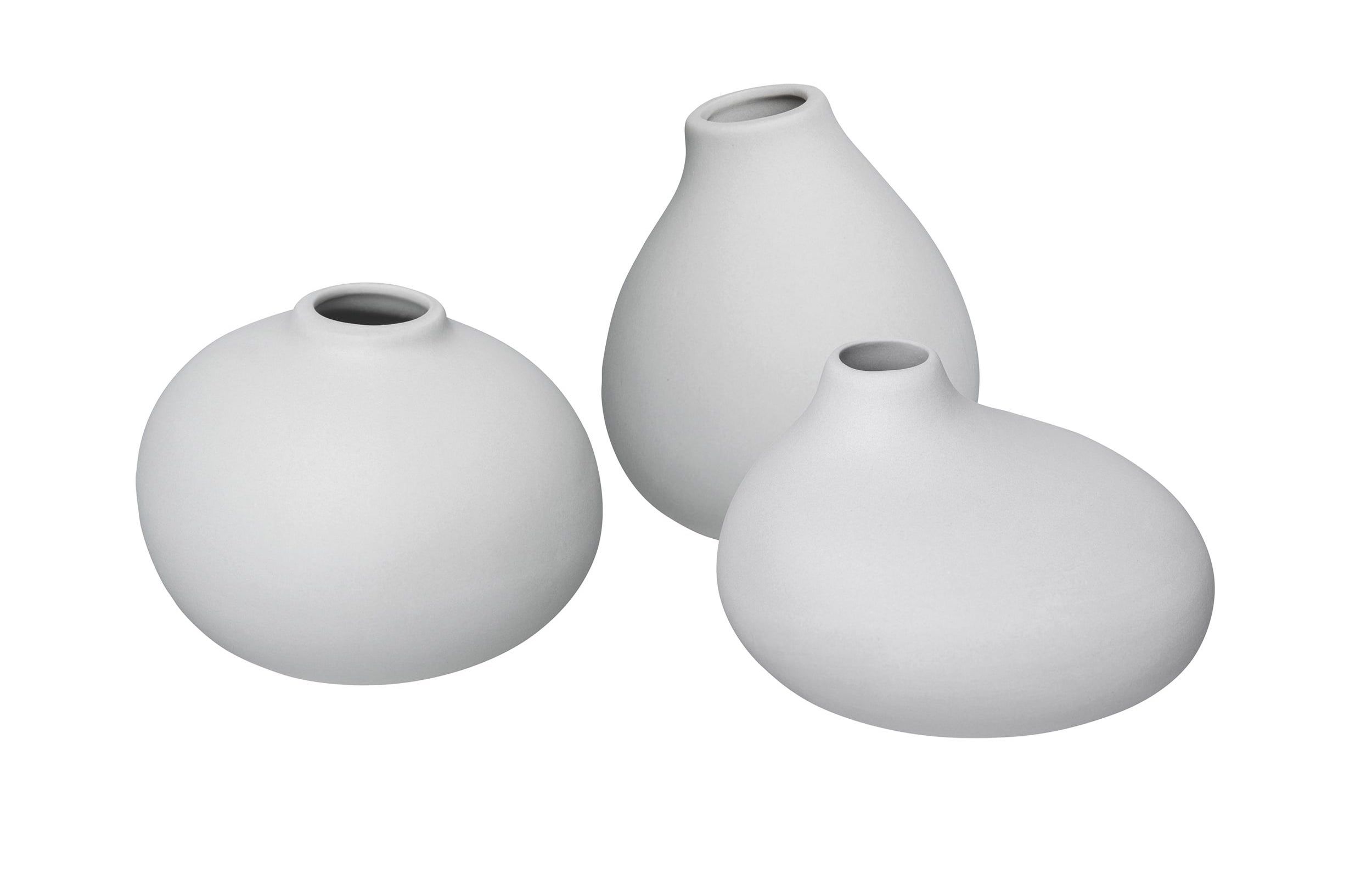 BLOMUS Vázy porcelánové krémové 3 ks 9cm, 7cm, 6,5cm nona - Bonami.cz