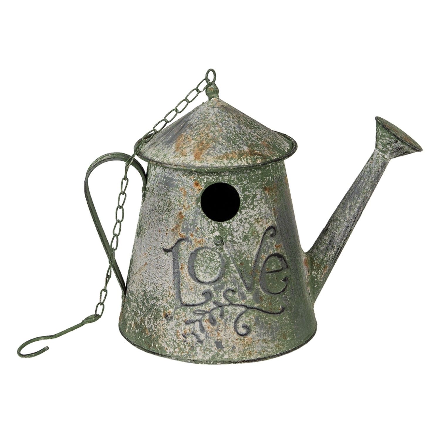 Dekorační plechová ptačí budka Love - 30*19*25 cm Clayre & Eef - LaHome - vintage dekorace