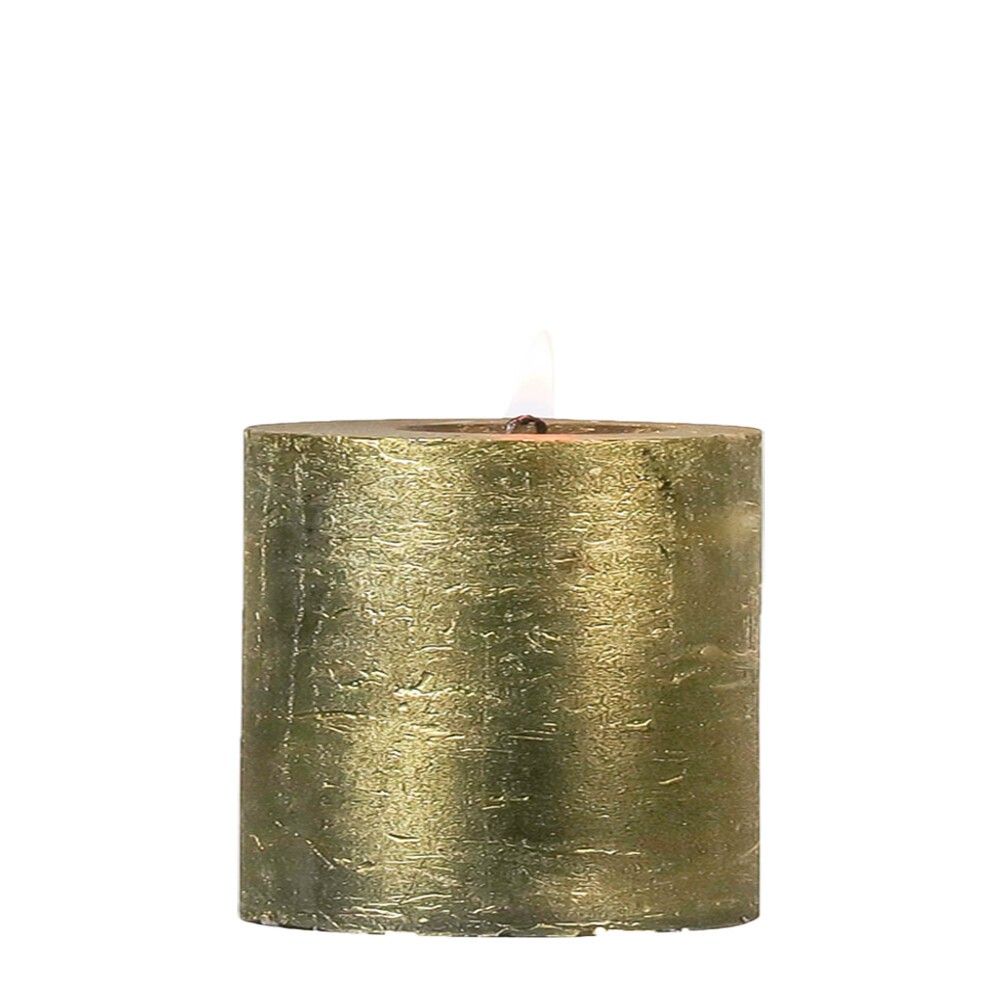Zlatá svíčka Gold M - 10*10*10cm Mars & More - LaHome - vintage dekorace