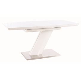 Jídelní stůl rozkládací TORONTO 120x80 bílá mat Mdum