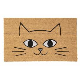 Kokosová rohožka s obličejem kočky - 75*45*1 cm Clayre & Eef