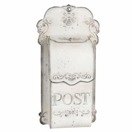 Bílá retro poštovní schránka Post - 24*8*46 cm Clayre & Eef