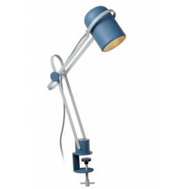 Lucide 05535/01/35 dětská lampička s klipem Bastin 1x25W | E14 - modrá, vypínač na kabelu