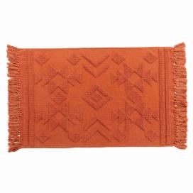Douceur d\'intérieur Oranžový koberec s třásněmi CIALOS, 60 x 90 cm