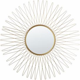 Nástěnné zrcadlo ve tvaru slunce ø 70 cm zlaté SAUMUR