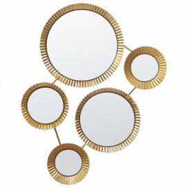 Nástěnné zrcadlo kovové 55 x 36 cm zlaté WATTRELOS
